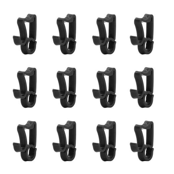 150 Utendørs Lys Klips for Julepynt: Vanntette, Frostsikre Plast Takrennekroker for Halloween & Julelys (Sorte)