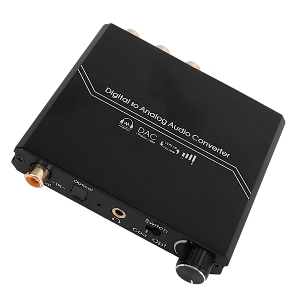 192KHz Digital til Analog Lydkonverter med Volumjustering Digital Optisk Koaksial til Analog Stereo RCA 3,5 mm Jack Konverter