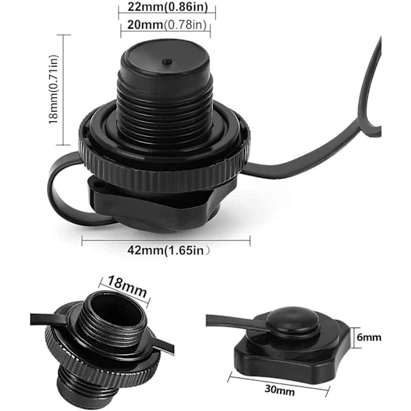 4pcs Inflatable Air Valve Replacement for Inflatable Inflatable Boat Kayak Canoe - kayaking equipment Accessories and maintenance - Boston Valve Unive
