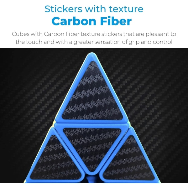 Carbon Fiber Magic Cube, sklisikkert lim med raskere, enkel og myk rotasjon, 3D-puslespill, nybegynnere og profesjonelle