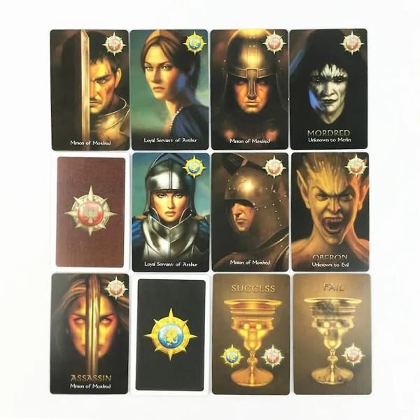 1 sæt The Resistance Avalon Card Game Indie Board，20*15*4.8cm， Cards Social Deduction Party Strategi Card Game Board Game