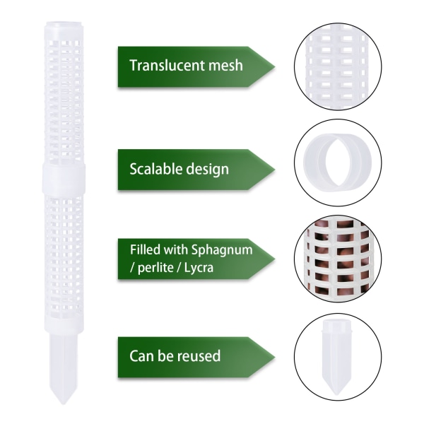 (Et sæt inkluderer: 2* søjler 28,5*4cm+1*tilslutningsport+1*jordstik) Sphagnum mossøjle