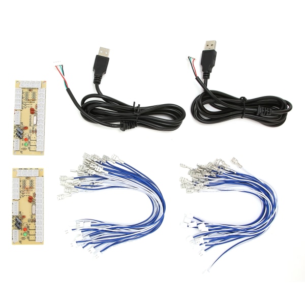 2-spelare Arcade-kodare utan fördröjning DIY Arcade-kodare med USB-kablar och knapptrådar för MAME