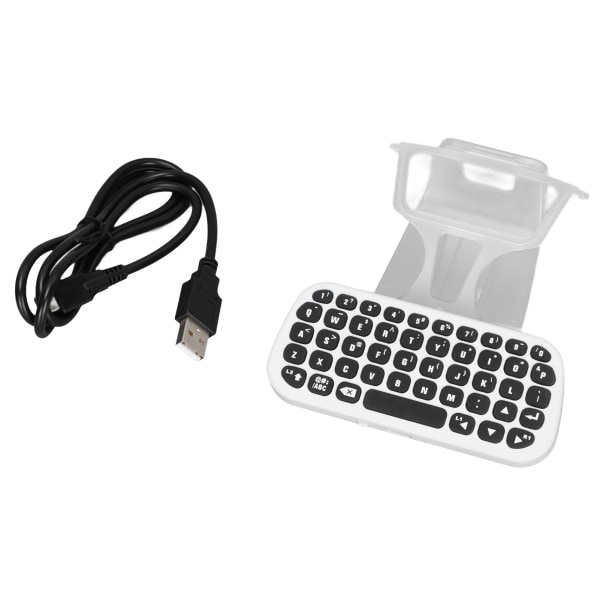 Tangentbord för PS5 trådlös handkontroll Gamepad Trådlös Bluetooth Chatpad för PS5 med klämma och laddningskabel
