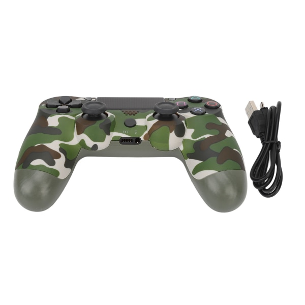 Game Controller Dual Vibration Sensitive Wireless Controller Gamepad til PS4 Slim Pro til PS5 Camouflage Green- W
