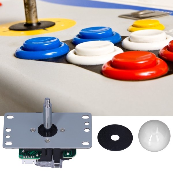 Arcade Joystick Klassisk 5-polig 8-vägs Arcade Joystick Ersättningsdelar för Xbox 360 för PS2 för PS3 Vit