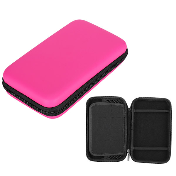 2 st Bärbar Förvaringsväska Bärväska EVA Skyddande Hårdväska för NDSILL/Nintendo 3DSXLPink