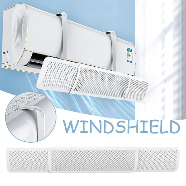 Infällbar hängande luftkonditioneringsventilplatta Enkel installation Luftkyld deflektor för hemrum Adjustable lever
