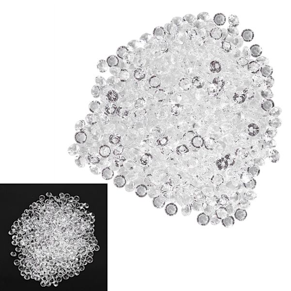 Snygga DIY-dekorationer för bröllop: 1000 transparenta akryl-pärlor (8 mm) för eleganta tillbehör
