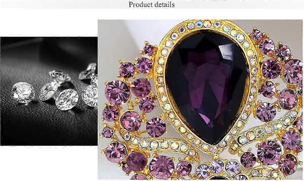 Krystal Rhinestone Buket Broche Nål til Kvinder