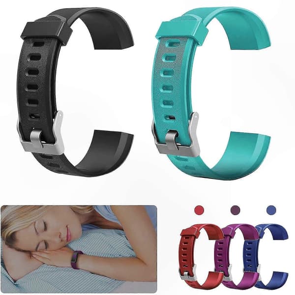 Adjustable Soft TPE Wristband for ID115 Plus/ID115HR Plus Activity Tracker Purple