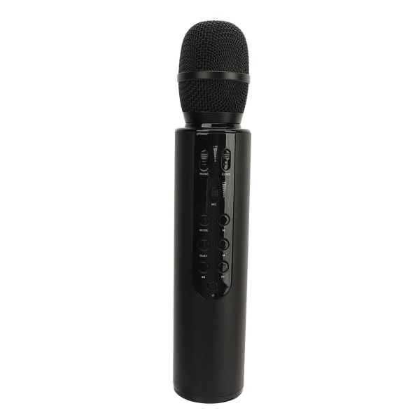 Langaton kondensaattorimikrofoni kaksoiskaiutin Karaoke kannettava mikrofoni kotiin Bluetooth laulumikrofoni musta- W