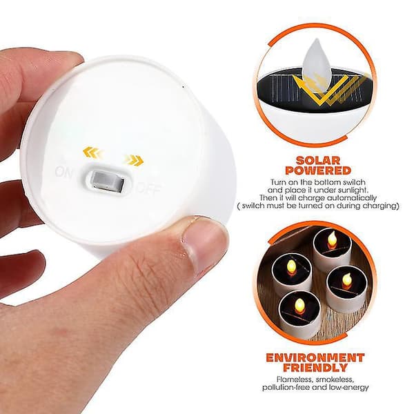 4 stk. LED Solar Lys