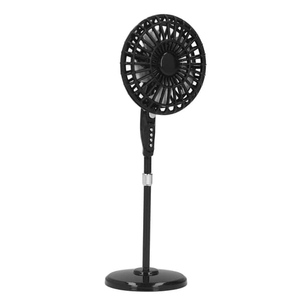 1 12 Dukkehus Mini Metal Elektrisk Ventilator Miniature Model til Stue Møbler Tilbehør Sort