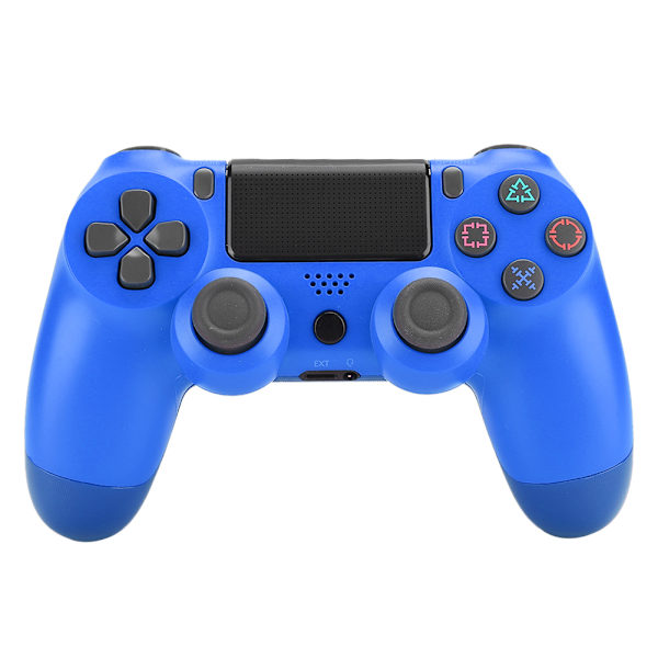 Plastisk ABS V2 Program Intelligent Trådløs Bluetooth Gamepad Spilkonsol med Hovedtelefonhul til PS4Blå