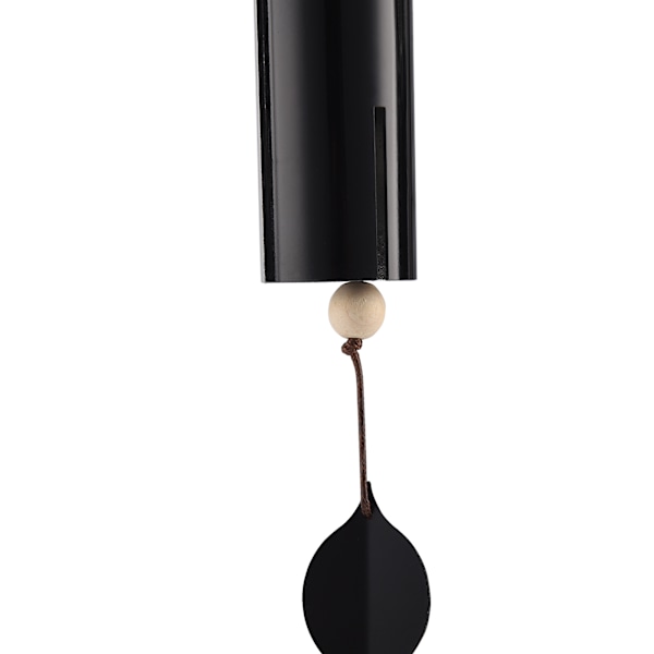 Ulkoilma retro kello yksittäinen metalli tuulikello pihakoriste Heroic Windbell (musta suuri tuote koko 9cm halkaisijaltaan, riippuva pituus 50cm)