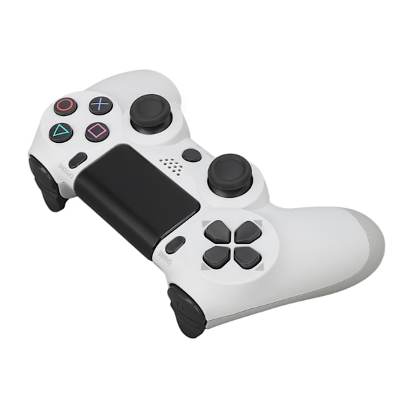 Trådløs Spilkonsol Multifunktionel Dobbelt Vibration Bluetooth Gamepad til PS4 Spilkonsoller Hvid
