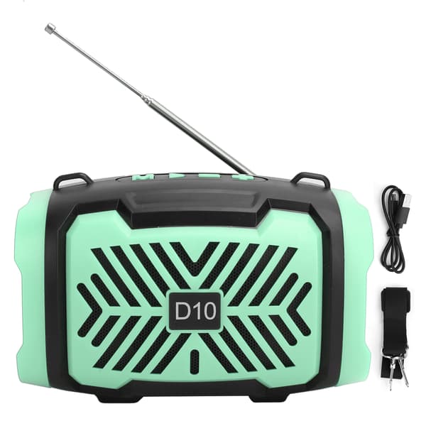 D10 Bluetooth 5.0 langaton kaiutin USB FM-valonauhalla ja mikrofonilla
