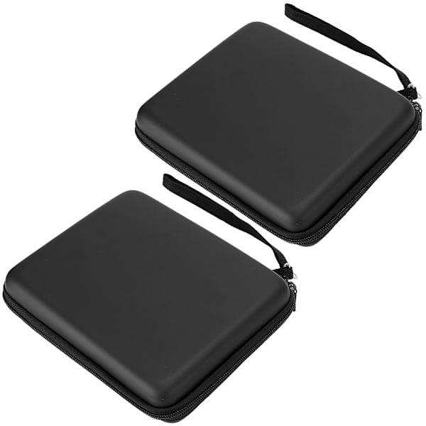 2 stk EVA Hard Package Case Oppbevaring Bærbar Veske Beskyttende Etui med Snøring for 2DS Svart