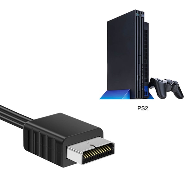 PS1:lle HD-multimedialiitäntään kaapeliliitin ja Play-pelikonsolin videomuunninjohto PS2:lle