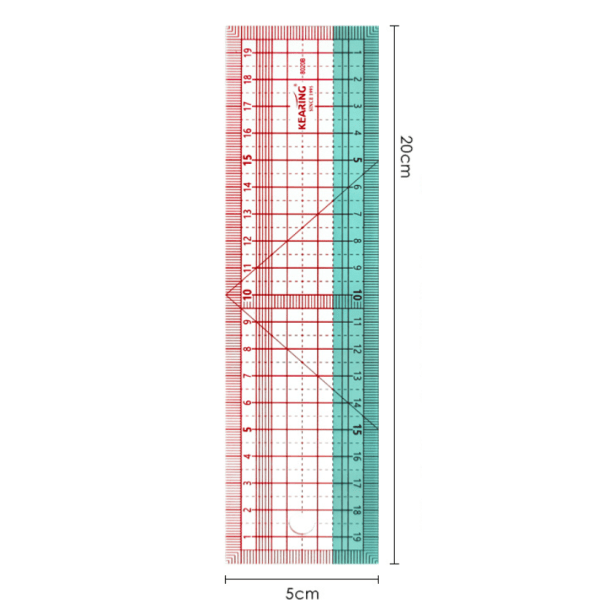 20 cm grafisk linjal, syverktøy