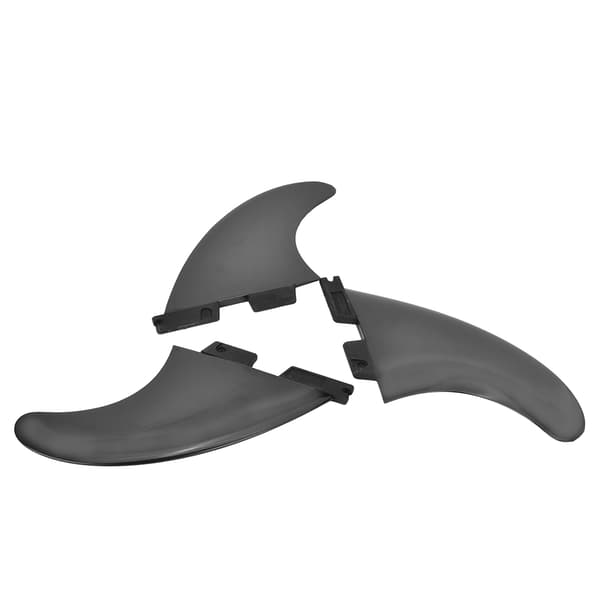 Svarte Split Tail Rorfinner for Surfebrett og Kanoer