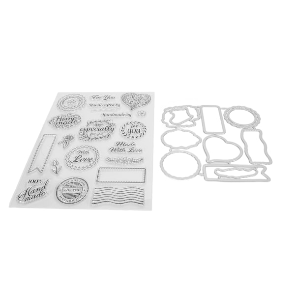 Valentinsdag Klart Gjenbrukbar Transparent Stempel for Kortlaging & Konvolutt Håndverk