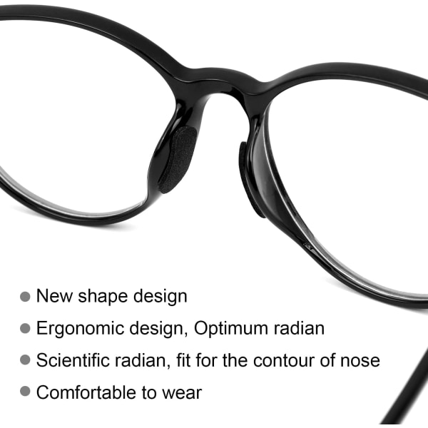 [96 paria] Tarttuvat nenätyynyt Liukumattomat nenätyynyt lasit aurinkolasit silmälasit (mustat)