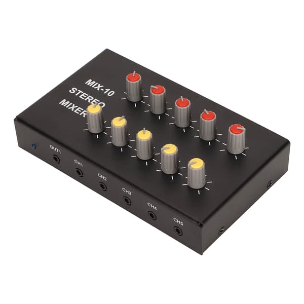 Professionel 2 Input 10 Output 3,5 mm Stereo Mixer Digital Lydmixerkonsol til Optagelse af Live Streaming