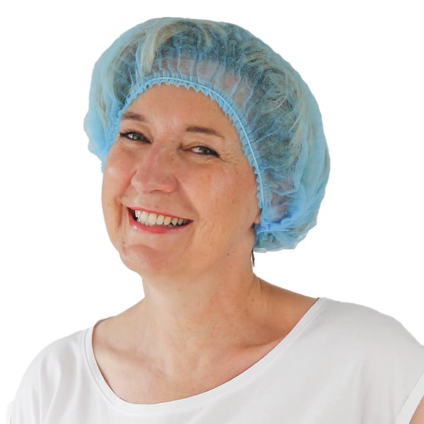 Cap cap 100 kpl/pussi (sininen), valkoinen kertakäyttöinen, cap, 52 cm kertakäyttöinen cap keittiöön tai hammaslääkäriin, cap miehille/naisille