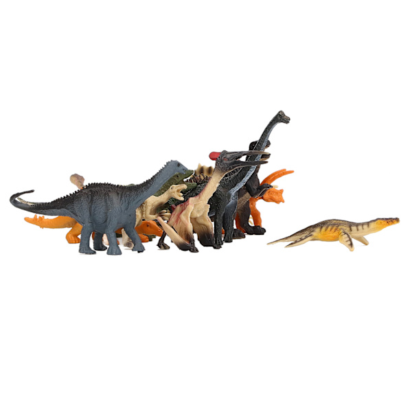 12 st Mini Dinosauriefigurer Simulation Statiska Barnleksaker Ornament