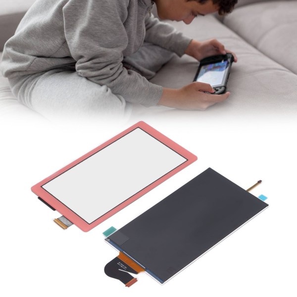 Ersättnings-LCD-skärm för Switch Lite Hållbar ersättnings-LCD-skärm Reparationsdelar för Switch Lite Rosa