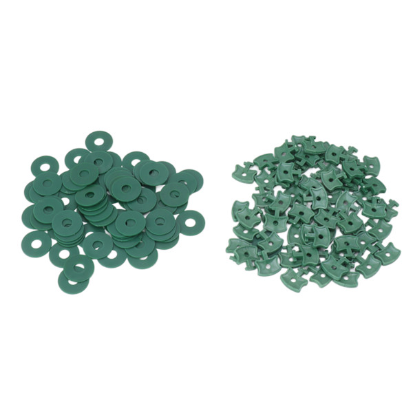 100 stk. Drivhus Twist Clips Plastik Skyggefastgørelsesclips med Skiver til Drivhusisolering Boble Net Wrap