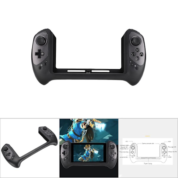 Musta peliohjain peliohjain NS Switch -pelikonsolille Joystick Plug and Play