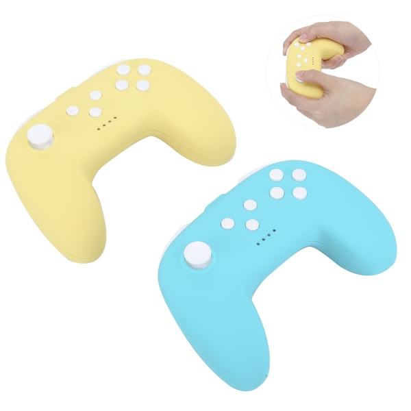 Trådløs Bluetooth-håndkontroll for Switch Pro Mini Grip-håndtak for NS Lite Double Vibration (grønn gul)