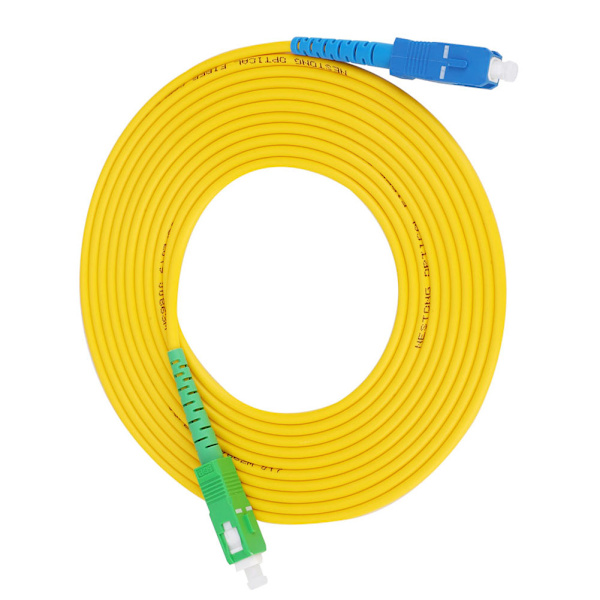Premium 10m PVC Single Mode Fiberoptisk Patchkabel SC APC til SC UPC Nettverkskabel