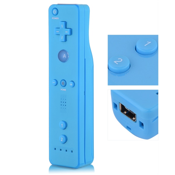 Game Handle Controller Gamepad med analog joystick til WiiU/Wii-konsol (blå)- W