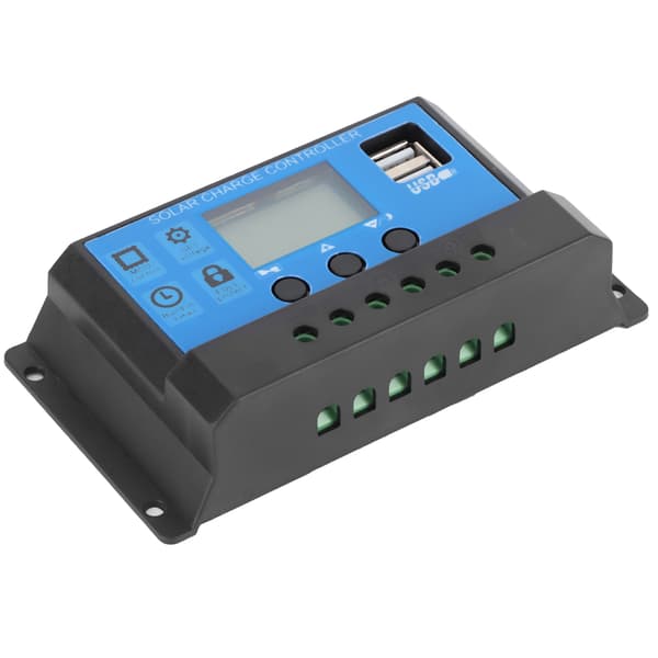 30A LCD Solar Charge Controller 12V 24V Auto Identifikation 4-trins PWM-styring