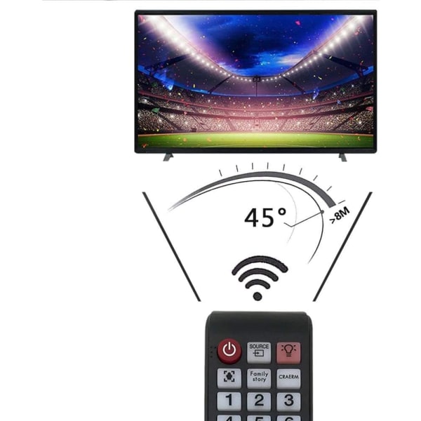 Universal fjärrkontroll för Samsung TV Fjärrkontroll passar alla Samsung LED HDTV Smart TV med Netflix Amazon-knapp och Samsung bakgrundsbelyst fjärrkontroll -