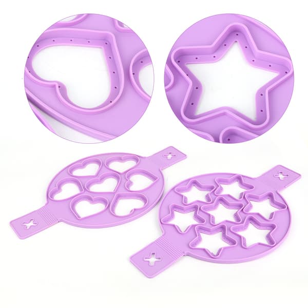 2 stk. Nonstick Pannekakepanne Egg Maker Form Ring Kjøkken Baking Matlagingsverktøy