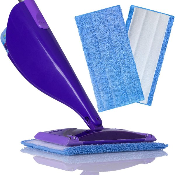 2-pack mikrofibermoppdynor, kompatibla med Swiffer 12" x 6" återanvändbara mikrofibermopppåfyllningar