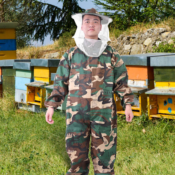 Professionell Polyester Bomull Biodlingsjacka Skyddsdräkt Smock Biodlingsutrustning