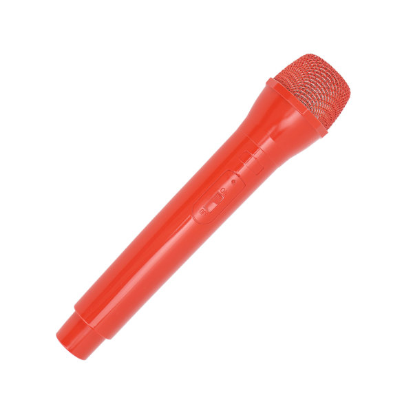 Pretend Play -mikrofonilelu Kannettava sileä pohja Realistinen ABS-muovimikrofonit Rekvisiitta haastatteluun Punainen