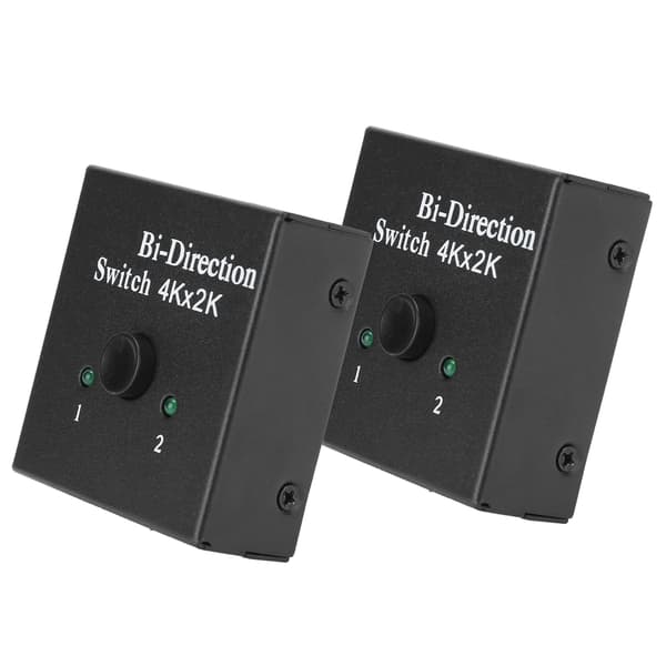 2 stk. HDMI Bi-directional Switch Converter Switcher Hub HDCP 2x1 1x2 Ind Ud