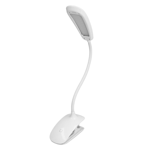 USB-laddningsbar LED-klämlampa med 3 ljusstyrkenivåer - Vikbar & flexibel svanhalsdesign för sovsalar och läsning