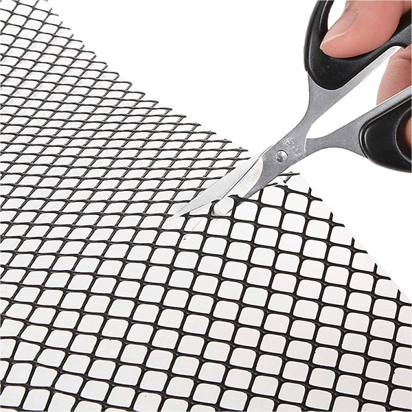 Rendebeskyttelsesnet af plast for at forhindre blade mesh tagrendebeskyttelse - sort bredde 16cm*længde 6m (15 søm): Pakningsstørrelse: 16*10*10cm
