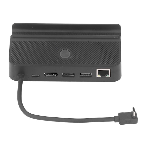 Dockingstation Svart 6 i 1 Laddningsbas RGB LED Hub Dockingstation för Steam Deck RGB