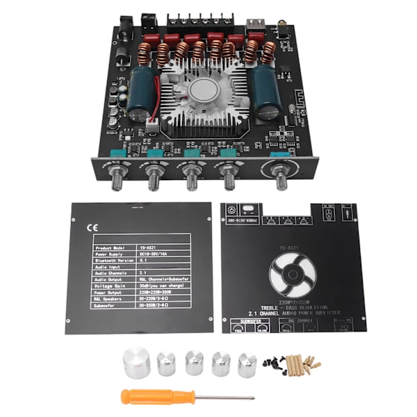 Ljudförstärkare 2.1 Kanaler Bluetooth Förstärkarkortmodul AMP-kort för Laptop PC