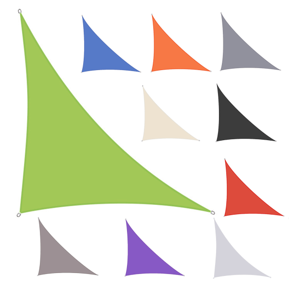 Utendørs hage kalesje 4*4*5,7M rett triangel skyggeseil (rødt) med tre tau