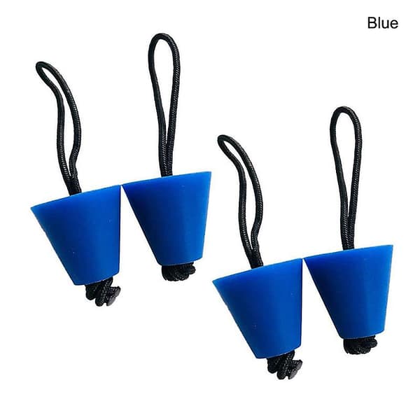 4 stk universell silikon kajakk scupper pluggsett kano dreneringshull stopper propp erstatningsdel Black